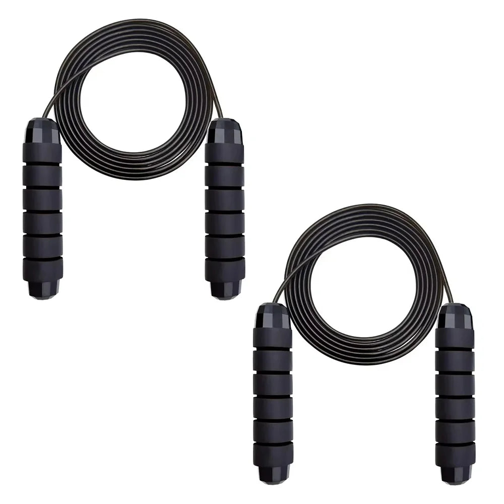 Adjustable Tangle-Free Speed Jump Rope with Ball Bearings and Foam Handles for Home Fitness and Body Slimming Workouts