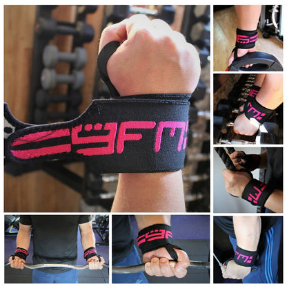 Padded Wrist Wraps for Weightlifting - Supportive Gym Straps and Grip Gloves by GFM
