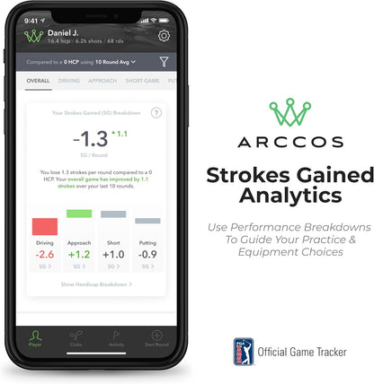 Golf Smart Sensors Swing Trainer Aid - A.I. Powered GPS Rangefinder Generation 3+