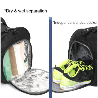 Premium Multifunctional Gym Bag for Fitness, Travel, and Swimming - Large Capacity Wet/Dry Design with Shoe Compartment