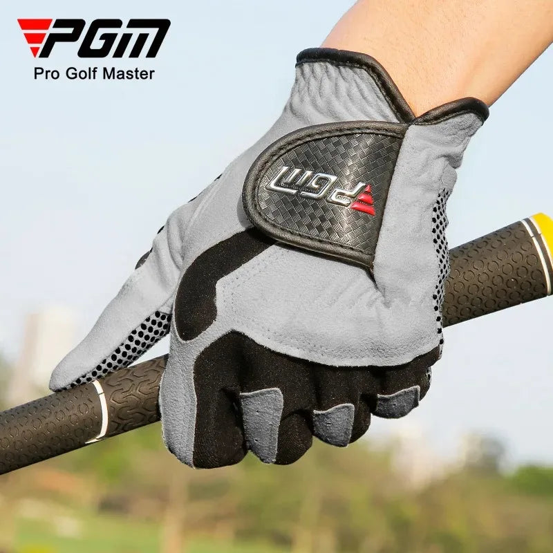 Professional Golf Gloves Microfiber Cloth Fabric Breathable Non-Slip Gloves Club Swing Putting Training Gloves