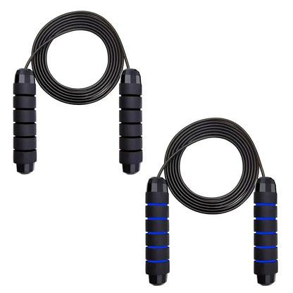 Adjustable Tangle-Free Speed Jump Rope with Ball Bearings and Foam Handles for Home Fitness and Body Slimming Workouts