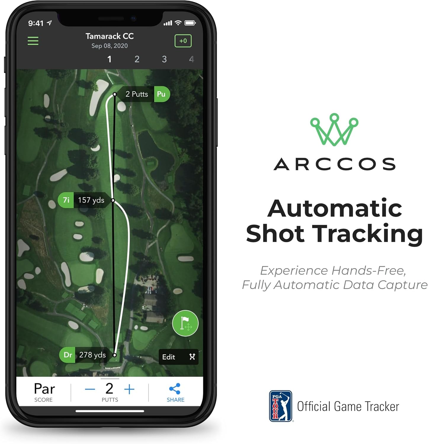 Golf Smart Sensors Swing Trainer Aid - A.I. Powered GPS Rangefinder Generation 3+