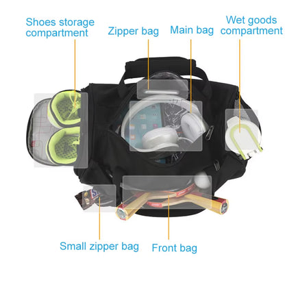 Premium Multifunctional Gym Bag for Fitness, Travel, and Swimming - Large Capacity Wet/Dry Design with Shoe Compartment