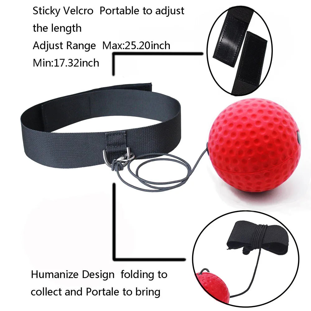 Reflex Speed Training Boxing Magic Ball with Headband for Enhanced Hand-Eye Coordination in Martial Arts Fitness