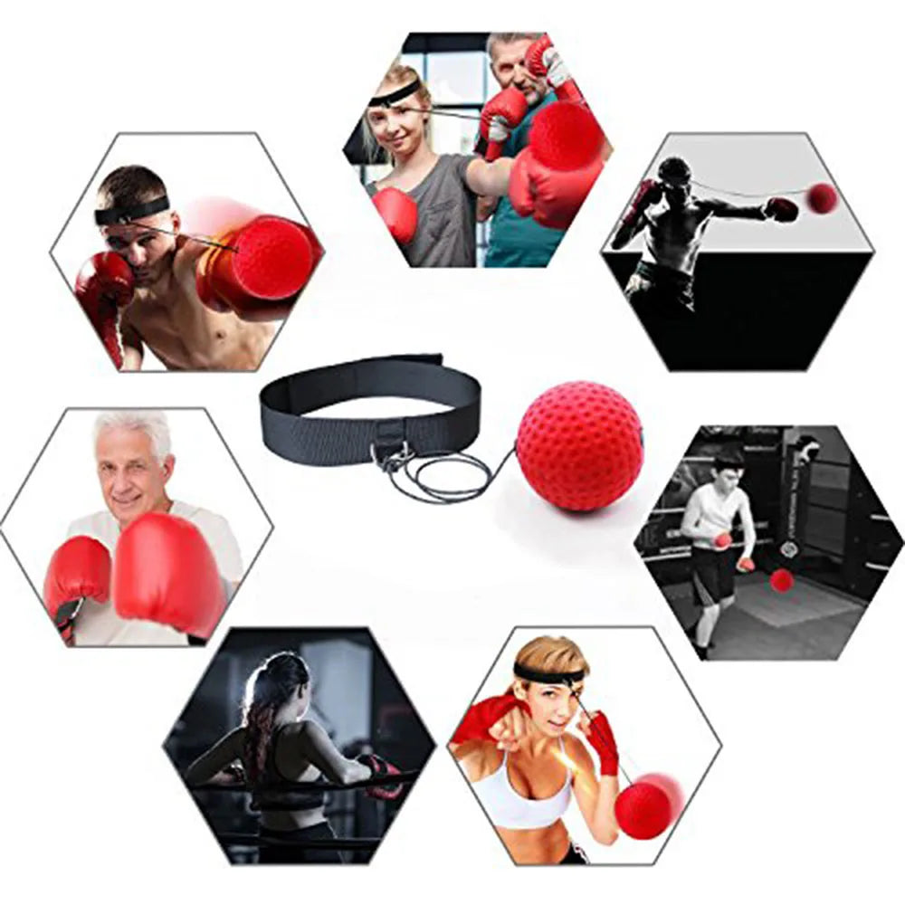 Reflex Speed Training Boxing Magic Ball with Headband for Enhanced Hand-Eye Coordination in Martial Arts Fitness