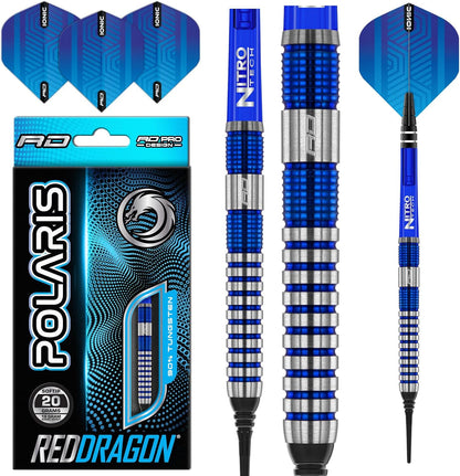 Polaris Tungsten Professional Dart Set with Flights and Nitrotech Shafts