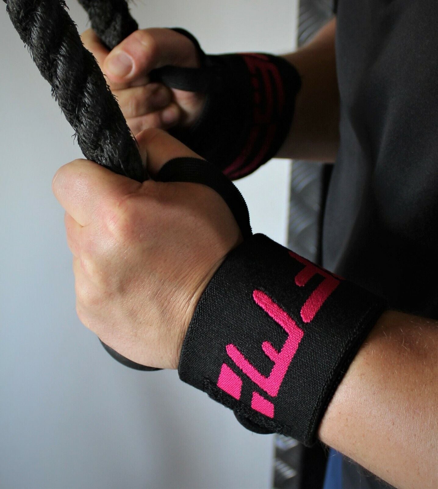 Padded Wrist Wraps for Weightlifting - Supportive Gym Straps and Grip Gloves by GFM