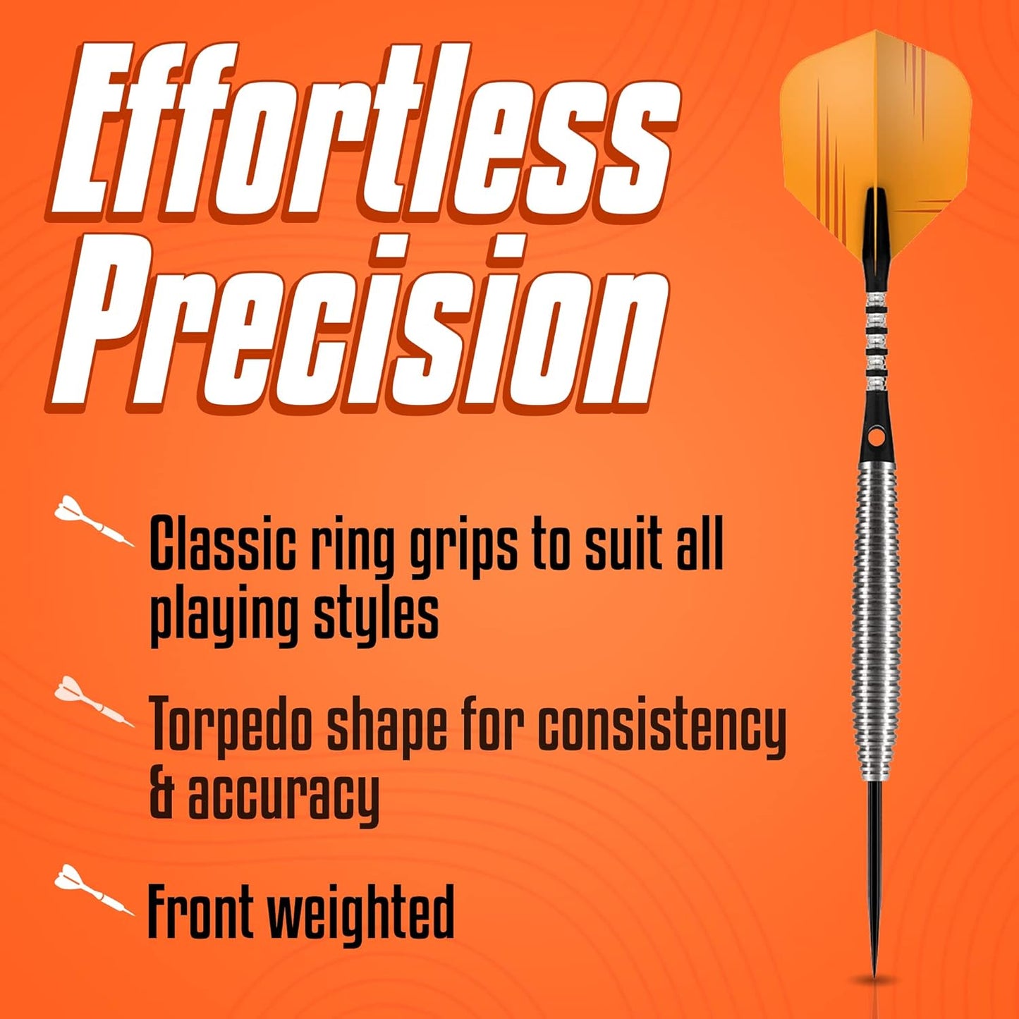 Darts Zen Dojo Steel Tip Dart Set - Front Weighted with 80% Tungsten Barrels