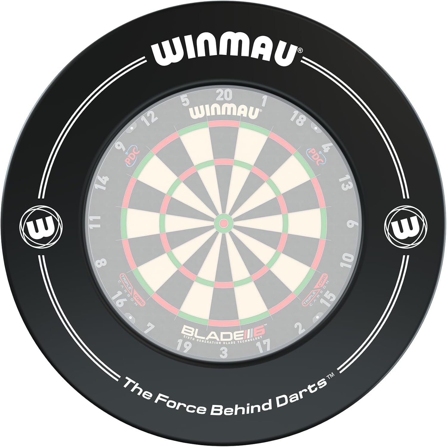 Printed Dartboard Surround Ring - Durable Wall Protector for Dartboards - Available in White, Black, Red, and Blue - Professional Darts Accessories