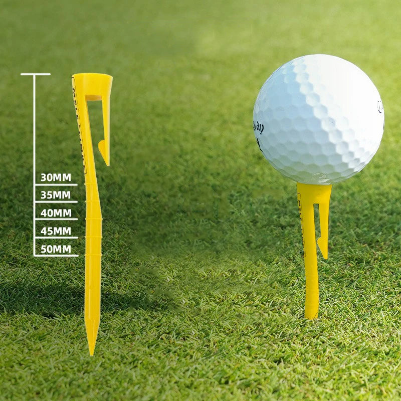 10Pcs Golf Tees Height Adjustable Compact Size Portable Clip Extra Thick Plastic Golf Tee Holder Outdoor Golfer Accessory