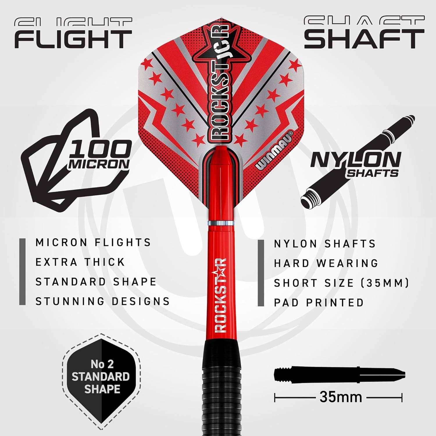 Joe Cullen Rockstar 20G Brass Darts Set with Flights, Shafts, and Checkout Card