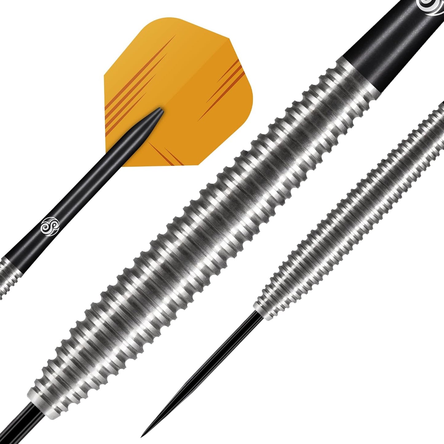 Darts Zen Dojo Steel Tip Dart Set - Front Weighted with 80% Tungsten Barrels