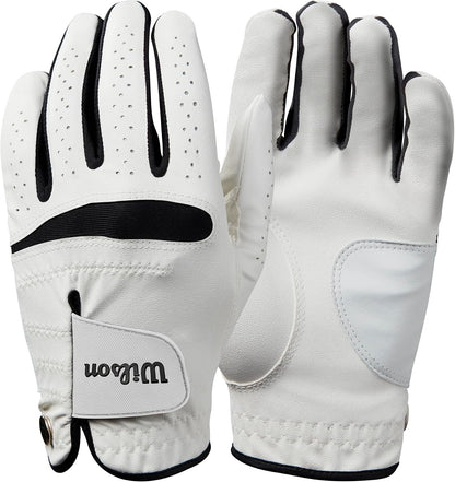Wilson Feel Plus™ Glove, Weiß/Schwarz