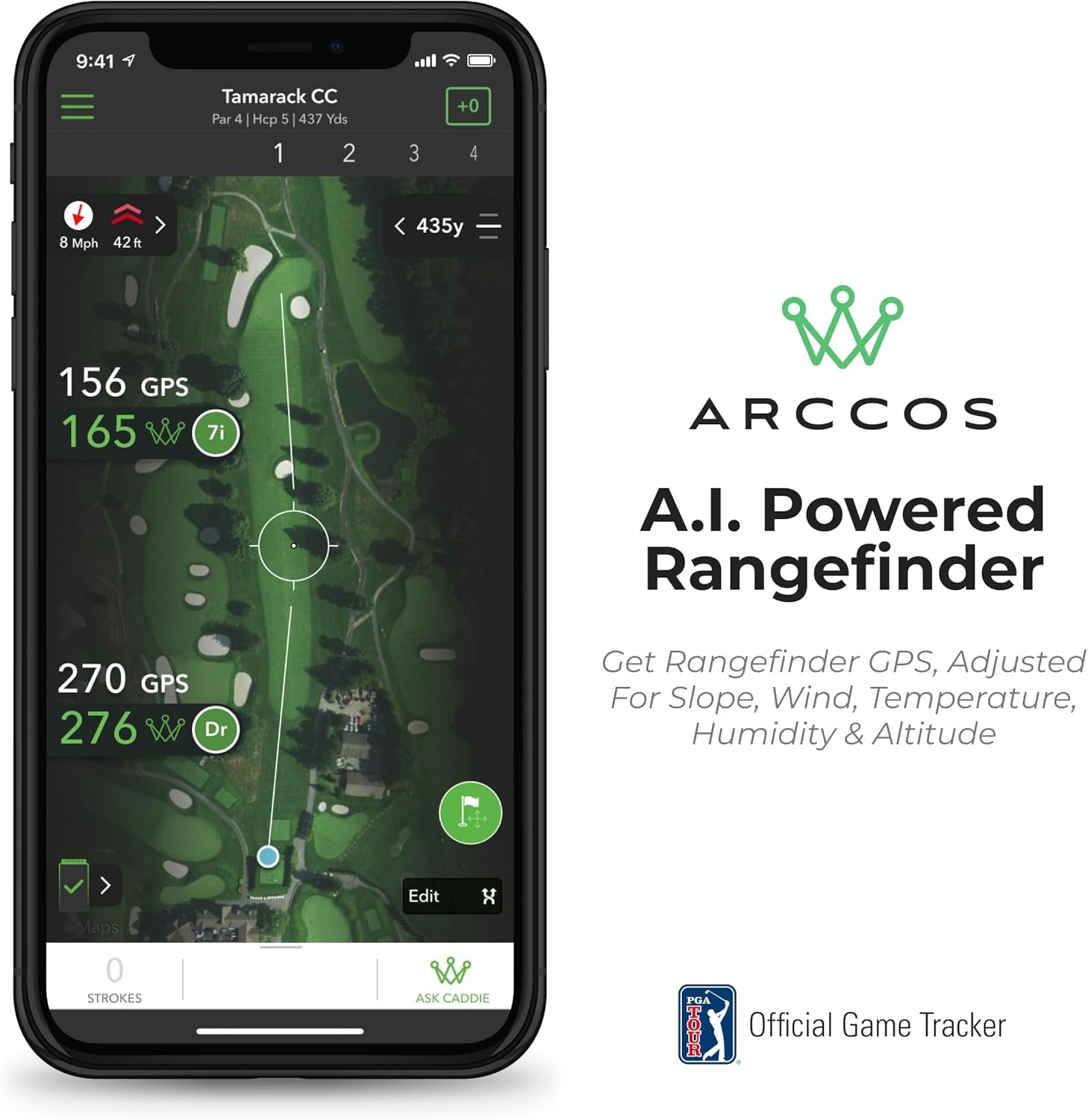 Golf Smart Sensors Swing Trainer Aid - A.I. Powered GPS Rangefinder Generation 3+