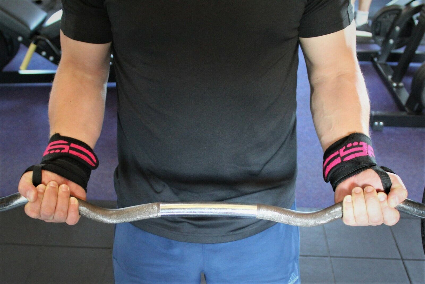 Padded Wrist Wraps for Weightlifting - Supportive Gym Straps and Grip Gloves by GFM