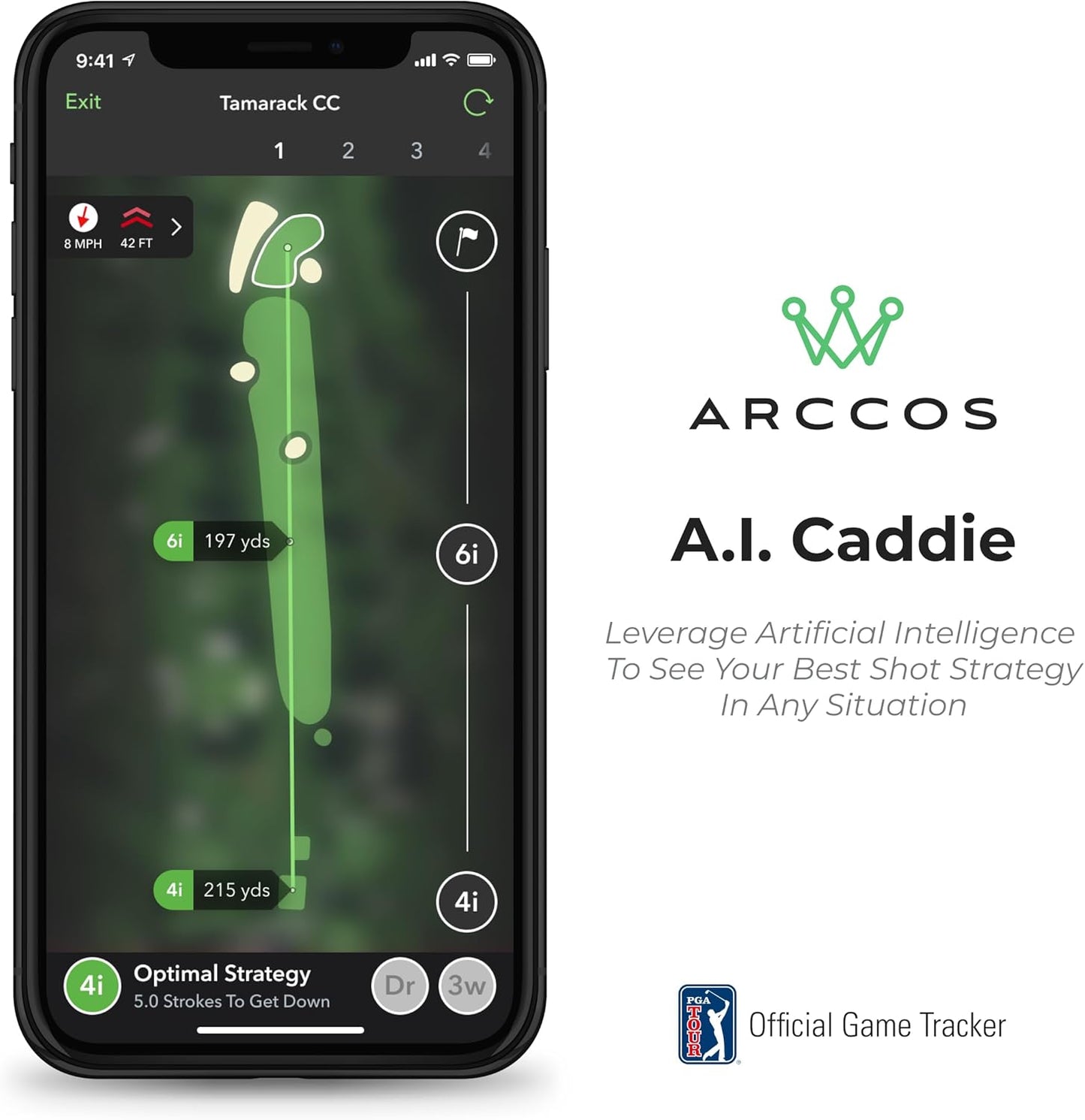 Golf Smart Sensors Swing Trainer Aid - A.I. Powered GPS Rangefinder Generation 3+