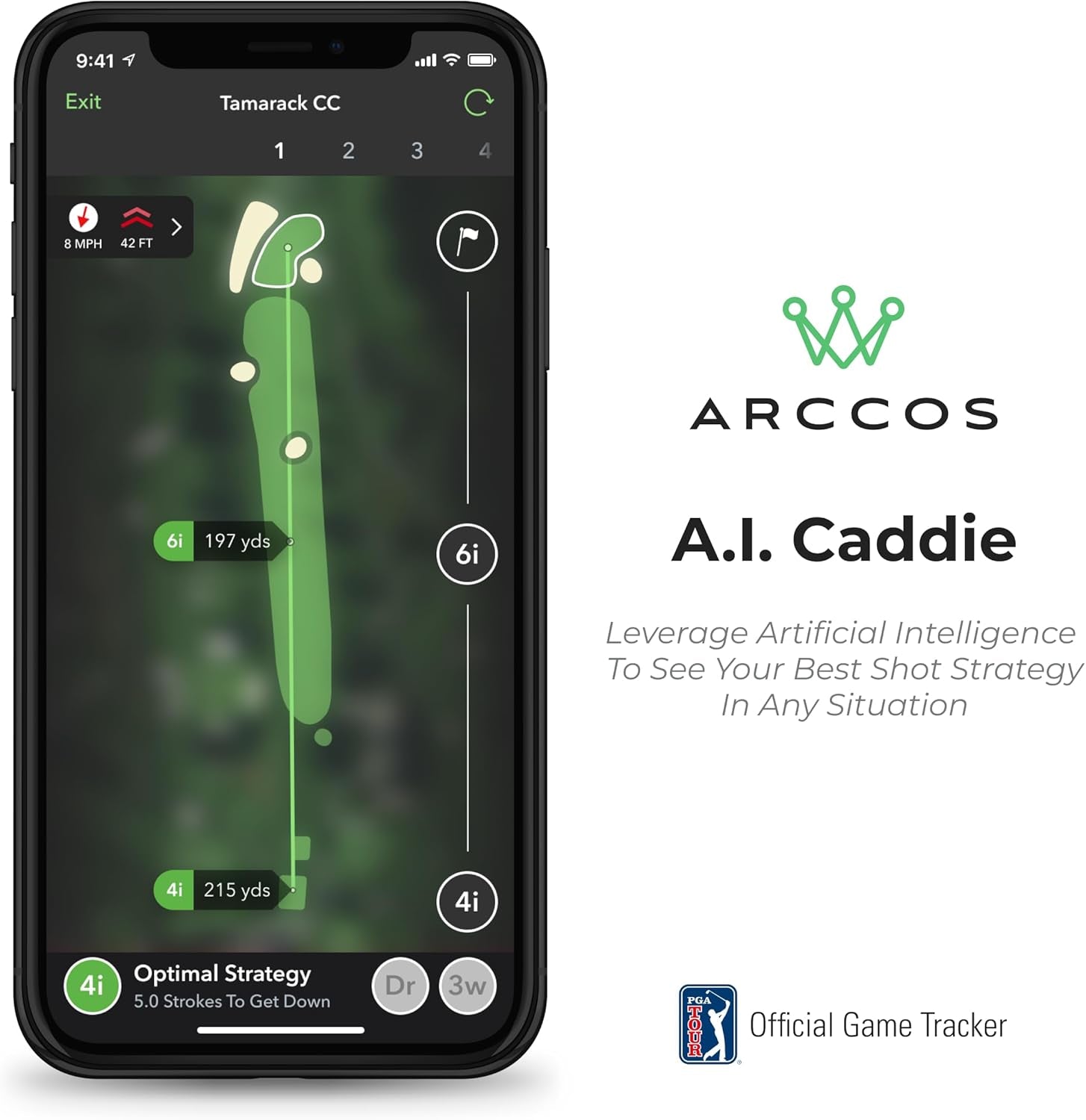 Golf Smart Sensors Swing Trainer Aid - A.I. Powered GPS Rangefinder Generation 3+