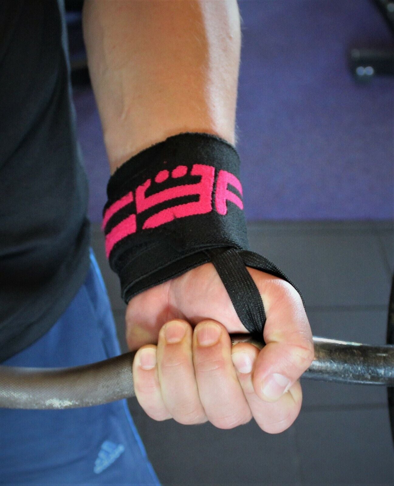 Padded Wrist Wraps for Weightlifting - Supportive Gym Straps and Grip Gloves by GFM