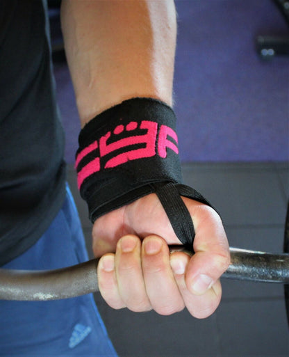Padded Wrist Wraps for Weightlifting - Supportive Gym Straps and Grip Gloves by GFM
