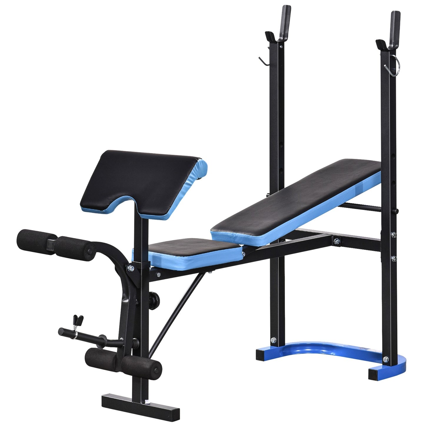 Adjustable Weight Bench with Leg Developer and Barbell Rack for Home Fitness Solutions
