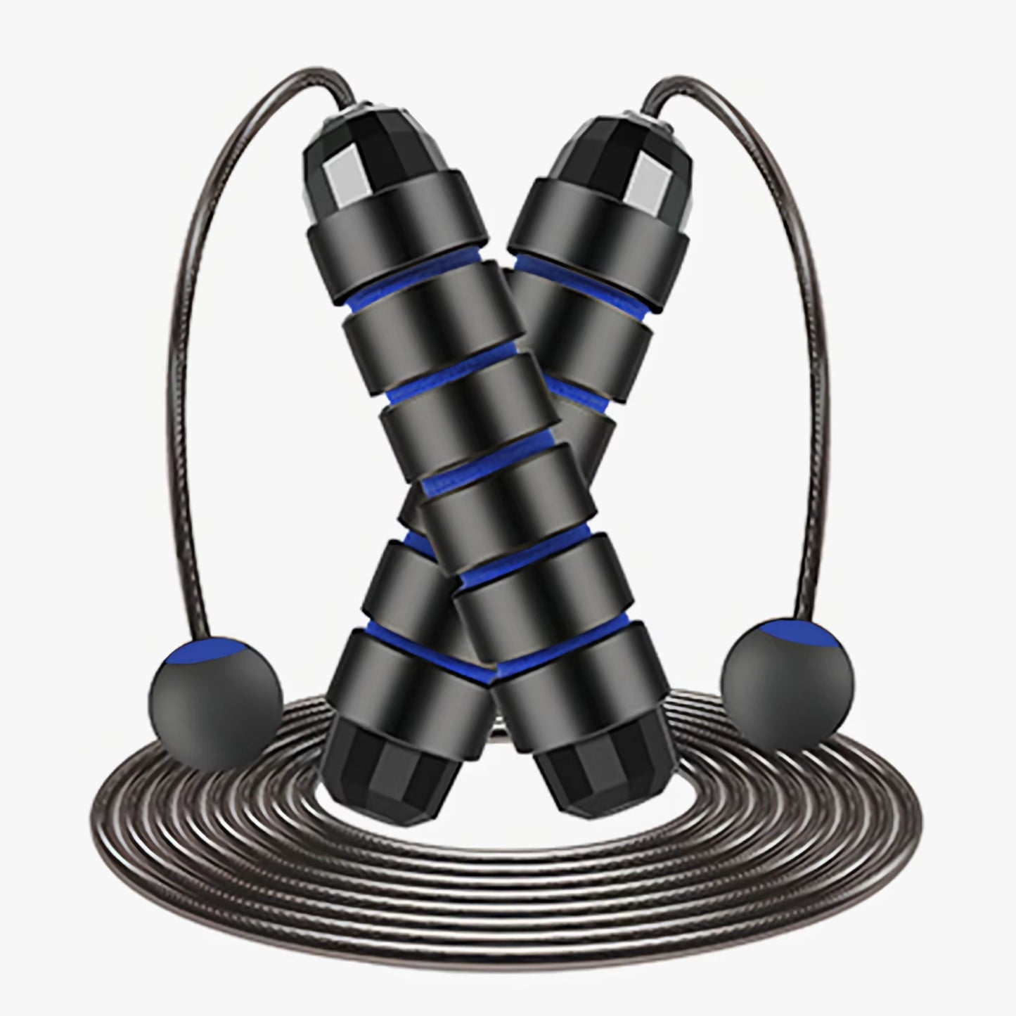 Adjustable Tangle-Free Speed Jump Rope with Ball Bearings and Foam Handles for Home Fitness and Body Slimming Workouts