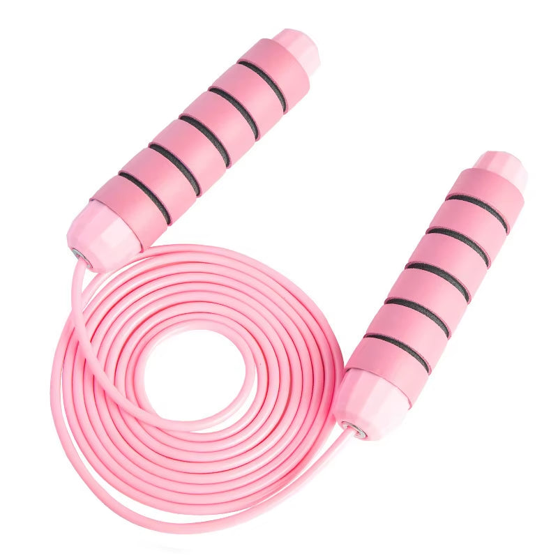 Adjustable Tangle-Free Speed Jump Rope with Ball Bearings and Foam Handles for Home Fitness and Body Slimming Workouts