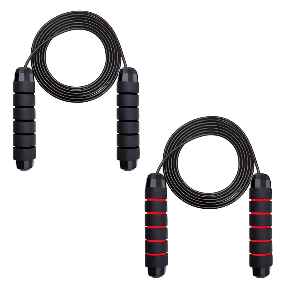 Adjustable Tangle-Free Speed Jump Rope with Ball Bearings and Foam Handles for Home Fitness and Body Slimming Workouts
