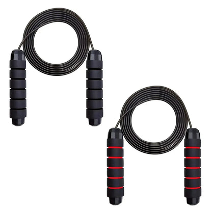 Adjustable Tangle-Free Speed Jump Rope with Ball Bearings and Foam Handles for Home Fitness and Body Slimming Workouts